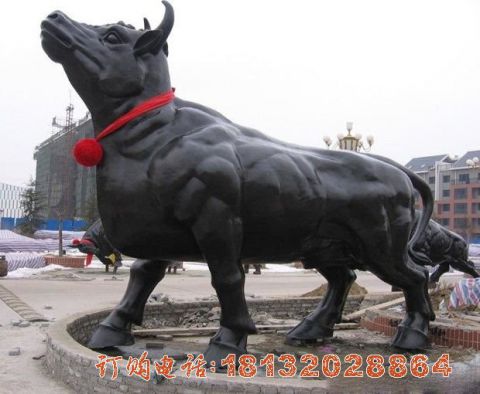 动物铜雕-牛